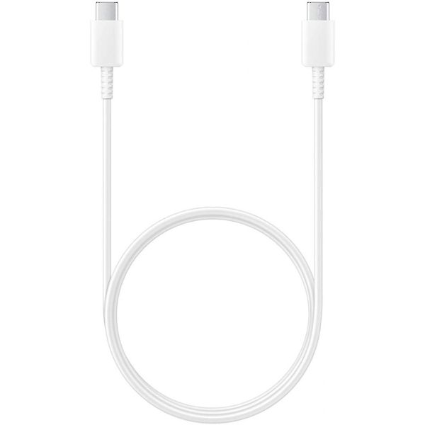 Samsung Câble USB-C vers USB-C d'origine - 1,8 mètre - 25 watts + adaptateur de recharge rapide USB-C d'origine - 25 watts - Blanc