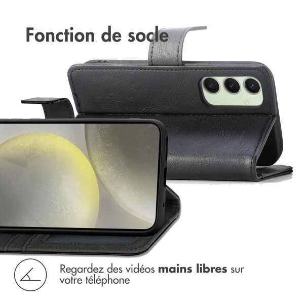 imoshion Étui de télephone portefeuille de luxe Samsung Galaxy S24 FE - Noir