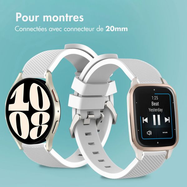 imoshion Bracelet en silicone flexible  - Connexion universelle 20 mm - Blanc