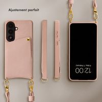 Selencia Coque de télephone Nova avec cordon et porte-cartes Samsung Galaxy S26 - Dusty Rose