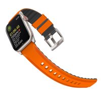 Uniq Bracelet Linus AiroSoft™ en silicone Apple Watch | 44/45/46/49 mm - Volt Orange