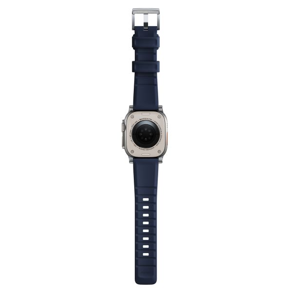 Nomad Bracelet robuste FKM Apple Watch | 44/45/46/49 mm - Argent / Bleu