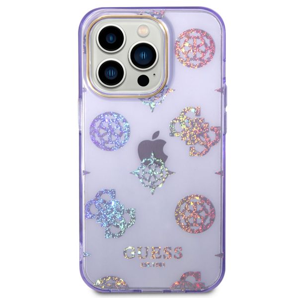 Guess Coque Peony Glitter Apple iPhone 14 Pro - Lila