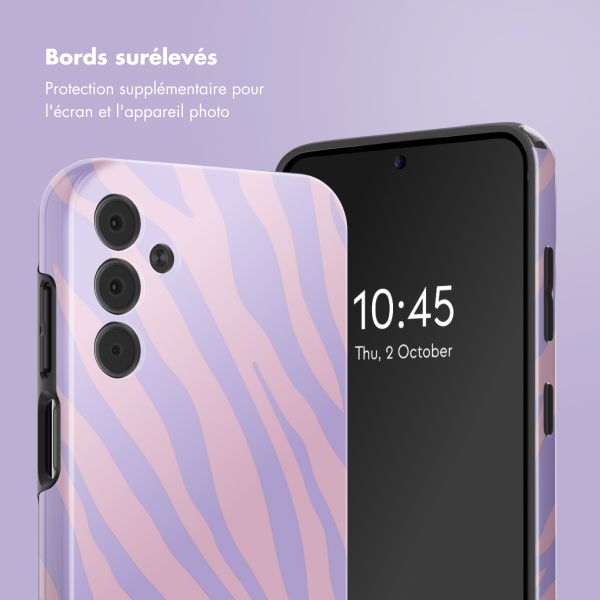 Selencia Coque arrière Vivid Samsung Galaxy A15 (5G/4G) - Zebra Light Pink Lilac