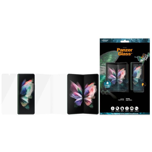 PanzerGlass Protection d'écran en verre trempé Case Friendly Samsung Galaxy Z Fold3 - Zwart
