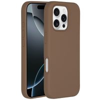 Accezz Coque Liquid Silicone avec MagSafe Apple iPhone 16 Pro - Marron clair
