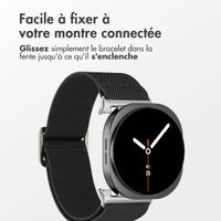 imoshion Bracelet en nylon élastique Samsung Galaxy Watch 8 (40/44mm) / Classic (46mm) - Noir