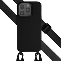 Selencia Coque silicone avec cordon amovible Apple iPhone 15 Pro - Noir