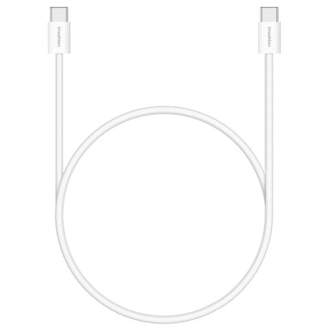 imoshion Câble USB-C vers USB-C Tressé 60 W - 1 mètre - Blanc