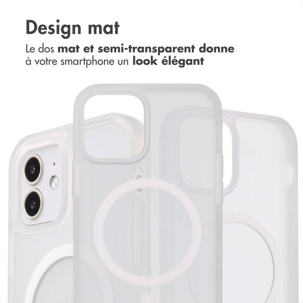 imoshion Coque Color Guard avec MagSafe Apple iPhone 12 (Pro) - Blanc