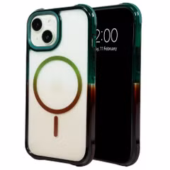 Selencia Coque arrière MagSafe Gradient Apple iPhone 15 - Vert / Brun