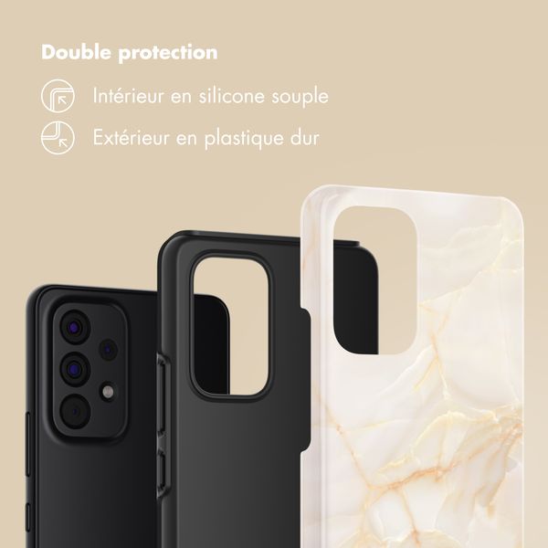 Selencia Coque arrière Vivid Samsung Galaxy A53 - Golden Beige Marble
