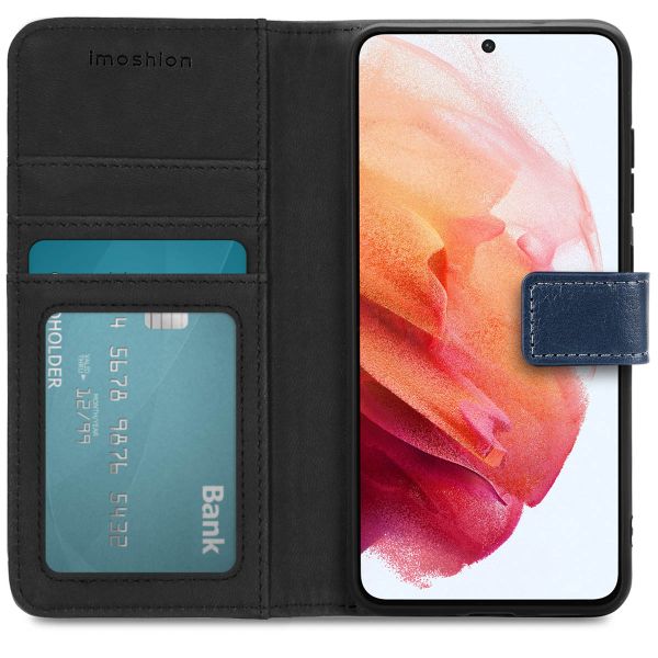 imoshion Étui de télephone portefeuille de luxe Samsung Galaxy S21 FE - Bleu foncé