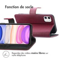 imoshion Étui de télephone portefeuille de luxe Apple iPhone 11 - Bordeaux