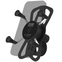 RAM Mounts Support de téléphone X-Grip® Tough-strap pour vélo / scooter / moto - Rotation à 360° - Universel - Petit - Noir