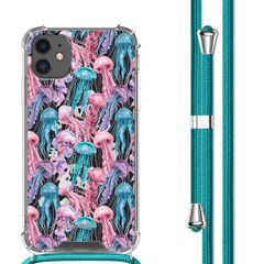 imoshion Coque Design avec cordon Apple iPhone 11 - Jellyfish Watercolor