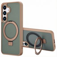 Accezz Coque Ring Stand avec MagSafe Samsung Galaxy S25 - Marron