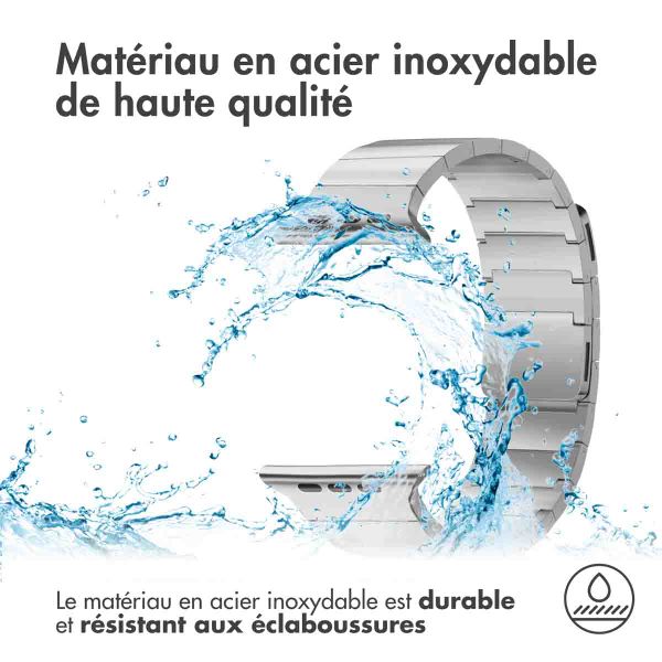 Selencia Bracelet magnétique en acier Apple Watch | 38/40/41/42 mm - Argent