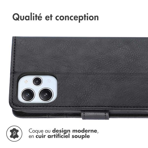 imoshion Étui de télephone portefeuille de luxe Xiaomi Redmi 12 - Noir