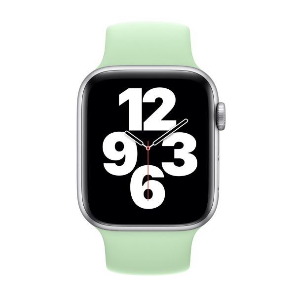 Apple Bracelet Boucle unique en Silicone Apple Watch | 44/45/46/49 mm - Taille 4 - Pistachio