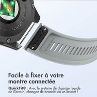 imoshion Bracelet QuickFit® Stripe en silicone  - Connexion Garmin 26 mm - Gris