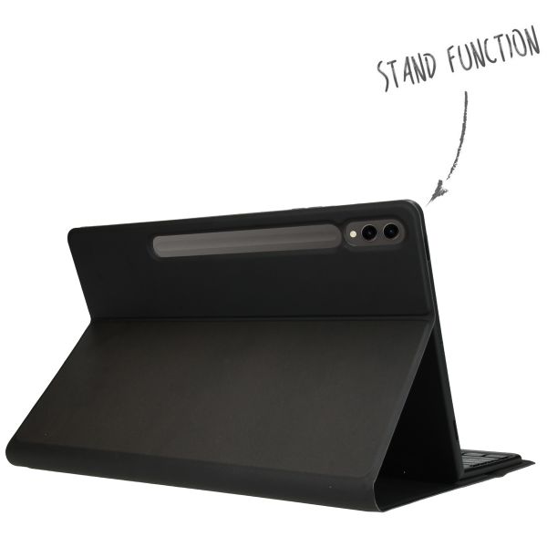 Accezz Étui de tablette Bluetooth Clavier Samsung Galaxy Tab S9 Plus - QWERTY / NL - Noir