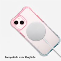 Selencia Coque arrière MagSafe Gradient Apple iPhone 13 - Rose / Bleu