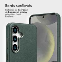 Accezz Étui de télephone portefeuille en cuir 2-en-1 avec MagSafe Samsung Galaxy S25 - Cedar Green
