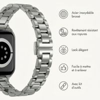 Selencia Bracelet à maillons fin en acier Apple Watch | 38/40/41/42 mm - Argent