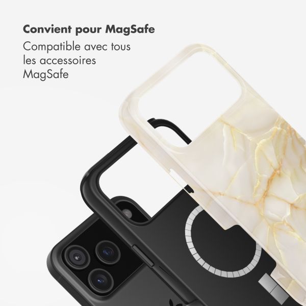 Selencia Coque arrière Vivid avec MagSafe Apple iPhone 17 Pro - Golden Beige Marble