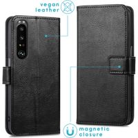 imoshion Étui de télephone portefeuille de luxe Sony Xperia 1 III - Noir