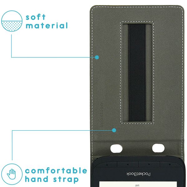 imoshion Étui á rabat Pocketbook Touch Lux 5 / HD 3 / Basic Lux 4 / Vivlio Lux 5 - Noir