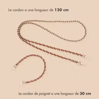imoshion Ensemble de cordons de téléphone en cuir PU – Marron
