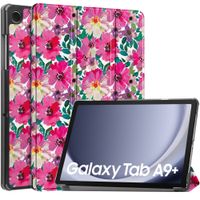 imoshion Coque tablette Design Trifold Samsung Galaxy Tab A9 Plus - Floral Water Color