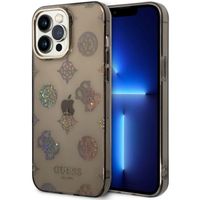 Guess Coque Peony Glitter Apple iPhone 14 Pro Max - Noir