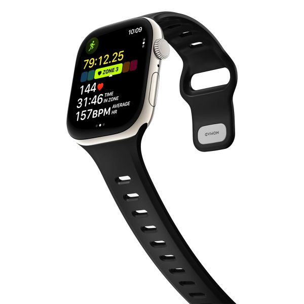 Nomad Bracelet Tempo en silicone Apple Watch | 44/45/46/49 mm - Wide fit - Black