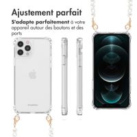 imoshion Coque avec dragonne + bracelet Apple iPhone 12 Pro Max - Perles Cœurs