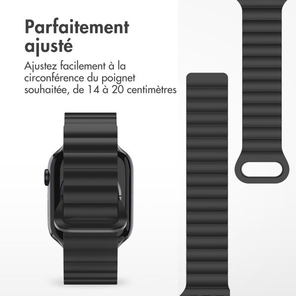 imoshion Bracelet en silicone magnétique Apple Watch | 44/45/46/49 mm - Noir / Gris