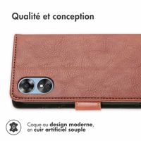 imoshion Étui de télephone portefeuille de luxe Oppo A17 - Marron