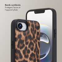 Selencia Coque de télephone Nova avec cordon et porte-cartes Apple iPhone 17e / 16e - Leopard