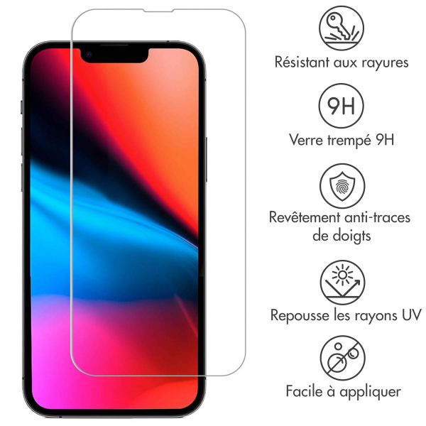 Accezz Protection d'écran en verre trempé Apple iPhone 13 Pro Max / 14 Plus