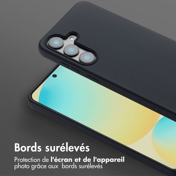 Selencia Coque silicone avec cordon amovible Samsung Galaxy S25 FE - Noir