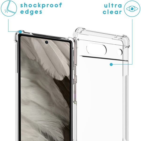 imoshion Coque arrière transparente avec cordon Google Pixel 7a - Noir