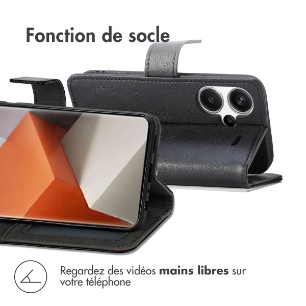imoshion Étui de télephone portefeuille de luxe Xiaomi Redmi Note 13 Pro Plus (5G) - Noir