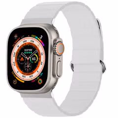 imoshion Bracelet en cuir magnétique Apple Watch | 44/45/46/49 mm - Blanc