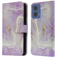 imoshion Étui de télephone portefeuille Design Motorola Moto G04 / G24 - Purple Marble