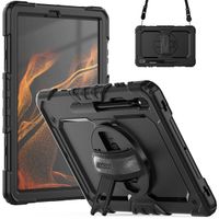 Accezz Coque arrière Defender XT Samsung Galaxy Tab S8 Plus / S7 Plus / S7 FE 5G - Noir