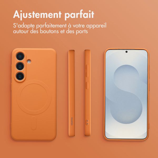 imoshion Coque Couleur avec MagSafe Samsung Galaxy S25 - Orange