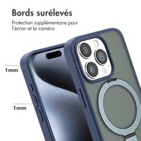 Accezz Coque Ring Stand avec MagSafe Apple iPhone 15 Pro - Bleu
