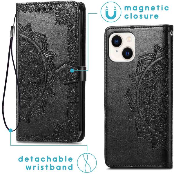 imoshion Etui de télephone Mandala Apple iPhone 14 / 13 - Noir